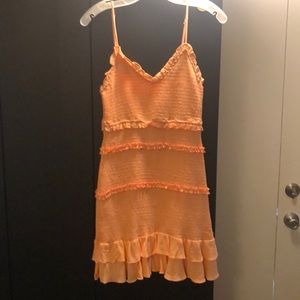Peach stretch dress
